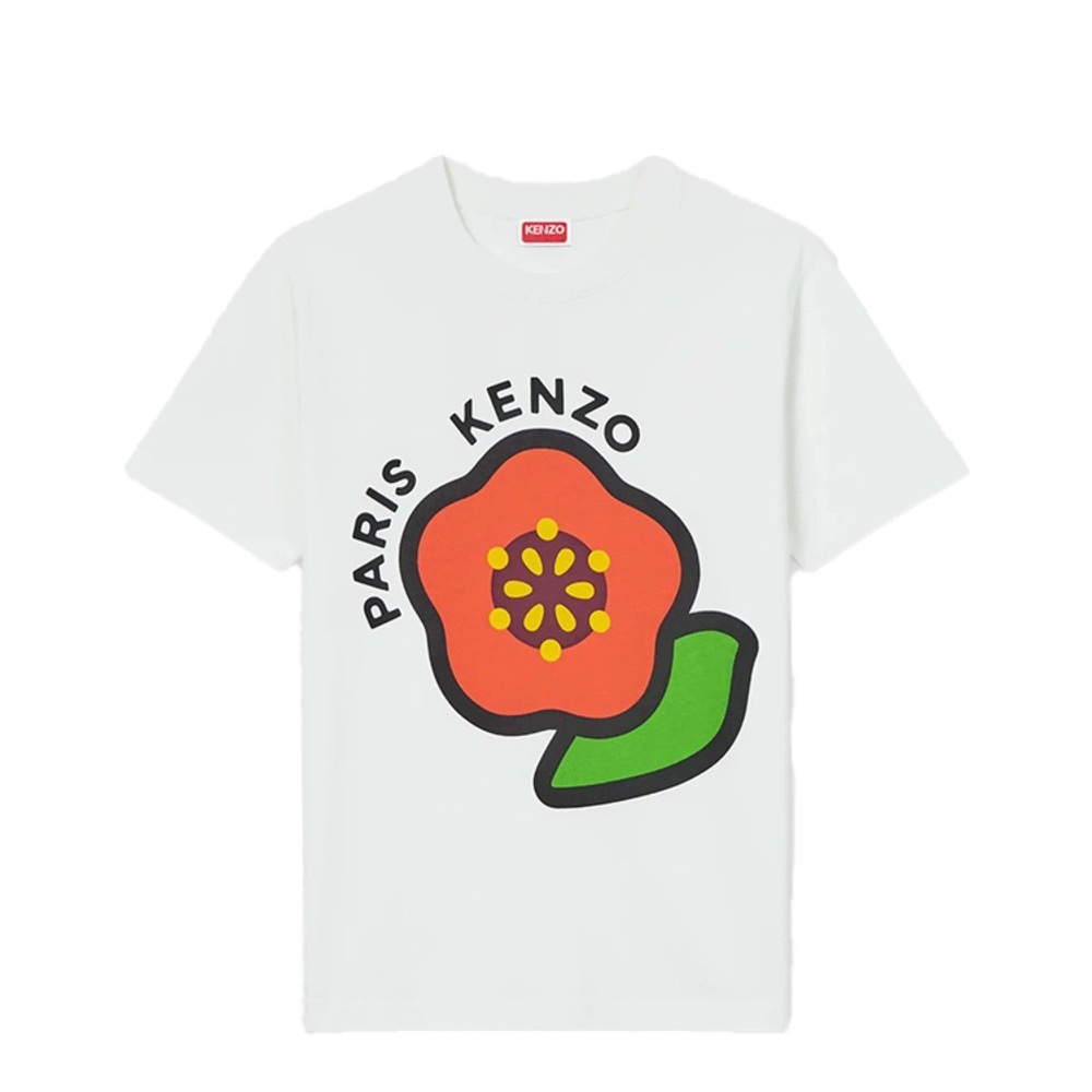 Kenzo White Kenzo Paris Pop Loose T-shirt